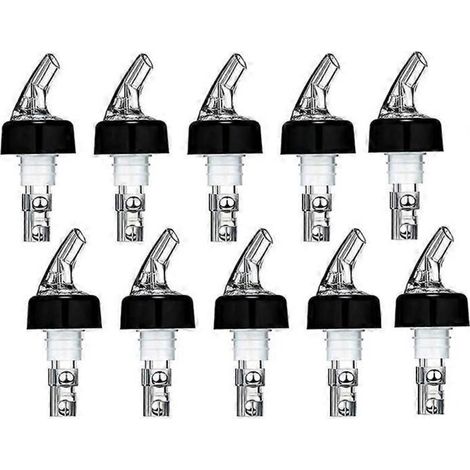 Juego de 10 vertedores automáticos de vino (boquillas con tallo y collar, vertedores para botellas de vino) - Crezuo