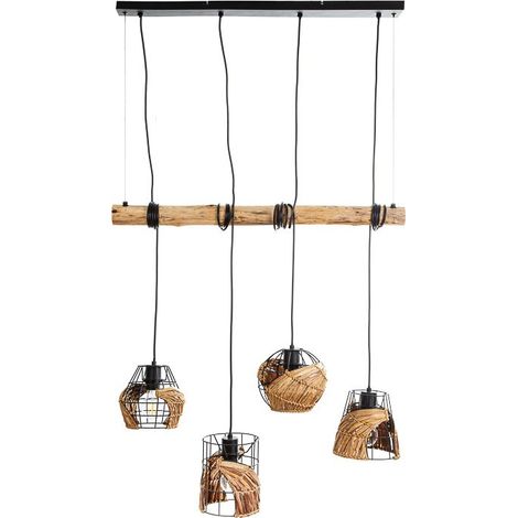 Globo Java Plafonnier suspendu noir 4x E27