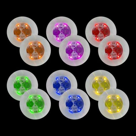 Tsts – 12 sous-verres lumineux à LED colorées pour bouteilles de vin (1/5)