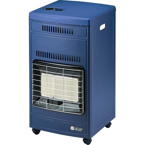 Stufa Gas Gpl Ad Infrarossi Sicar Euro90 Telaio Lamiera 150 Mq 4,2kw Blu