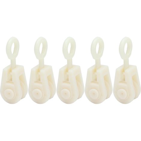 Lot de 25 poulies de serre, système de levage de ligne d'eau pour poulailler, chariot de store pour tunnel maraîcher, accessoire d'élevage avicole (paquet fermé) (1/5)