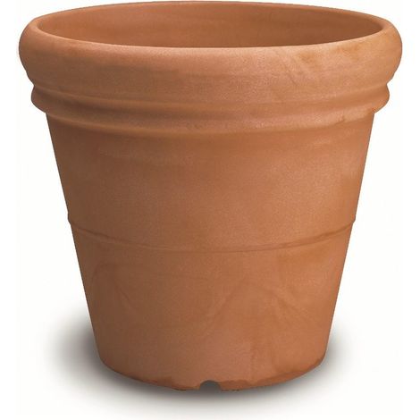 Vaso resina Doppio Bordo Liscio cm. 75 Anticato