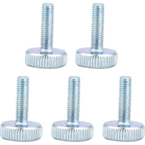 Vis à oreilles M5, vis à oreilles à tête moletée plate en acier au carbone plaqué zinc Vis à oreilles à main pour serrage et desserrage manuels(M525（5pcs）) (1/5)