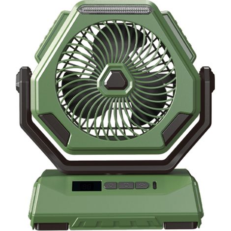 Ventilador LED de 15 cm para camping – USB, 3 modos de iluminación, 3 velocidades – Hogar, oficina, camping, picnic, pesca (1/5)