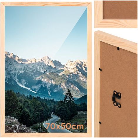 Cornice portafoto 50x70 cm in legno di pino naturale (1/5)