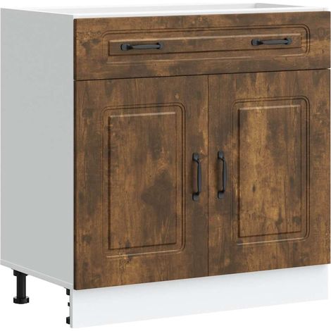 Maison Exclusive - Base da Cucina Kalmar Rovere Fumo in Legno Multistrato