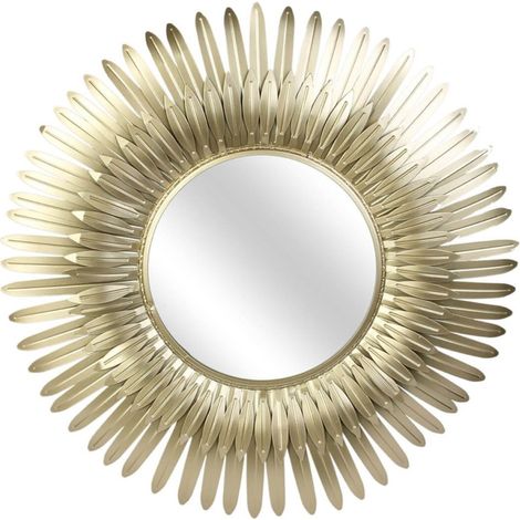 Miroir plumes dorées D53 (1/4)
