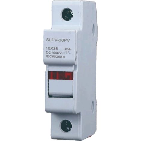 gloca Supporto Per Fusibili Cilindrici Base RT18-32 1P DIN 10x38MM AC/DC (1/4)