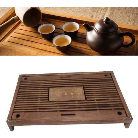 Kung-Fu-Teetablett, Pipette, Teetablett, Teetisch mit Wasserablauf- und Aufbewahrungssystem – möge Ihnen jedes Jahr Fülle begleiten. (1/5)