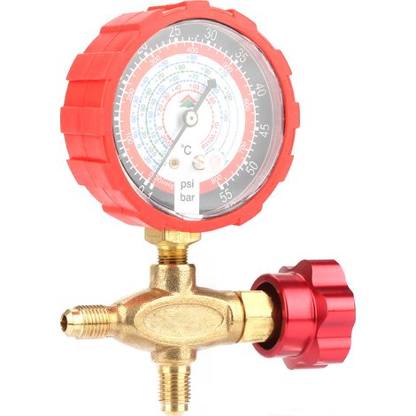 Manomètre et vanne pour climatiseur, 800 psi, 55 kgf·cm, compatible avec les fluides frigorigènes R404a, R22, R410 et R134a.
