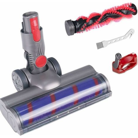 Brosse pour Dyson V7 V8 V10 V11 V15, Tete Brosse Dyson avec Turbo et Rouleau Souple, LED et Verrouillage de la gachette, Accessoire Dyson pour Moquette, Parquets, Sol en Bois (1/5)