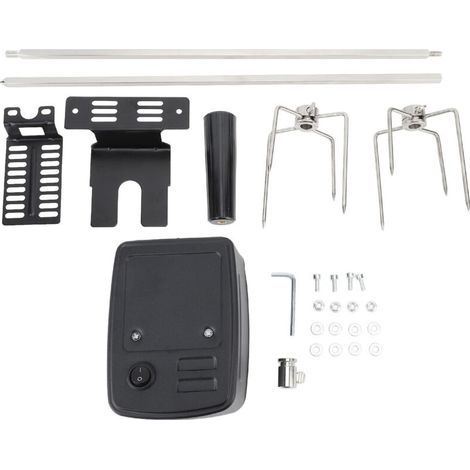 Kit de rôtissoire, moteur rotatif Stable, barbecue, capacité de charge de 15kg, pour jardin et extérieur (1/5)