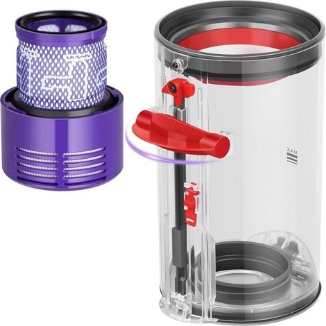Poubelle Collecteur Réservoir pour Dyson V10 SV12 SV13 SV27 Filtre Bac à Poussière Cuve Pièces Détachées Accessoires Conteneur pour Dyson V10 Filtrante Rechange Accessoires Dust Bin (1/4)