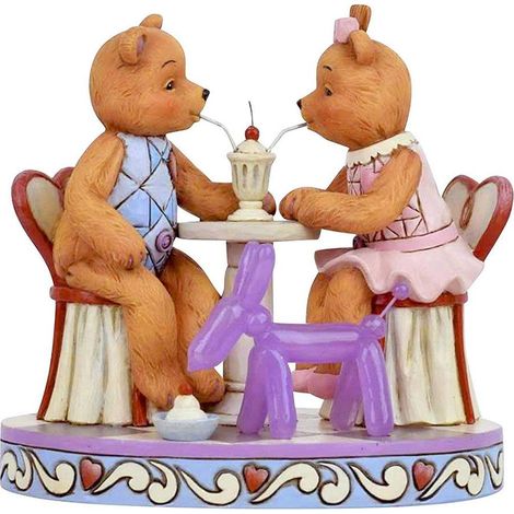 Statuette SUNDAE Button ans Squeaky par Jim Shore (1/4)