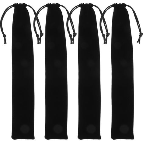 Lot de 4 sacs de rangement pour éventails pliables en tissu