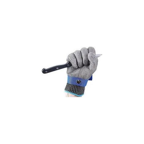 Schnittfeste Handschuhe aus 316L-Edelstahl, Metzgerhandschuhe, Schutzstufe 5, Arbeitshandschuh XL (ein Handschuh) (1/4)
