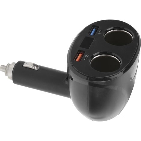 2-Port-USB-Kfz-Zigarettenanzünder-Ladeadapter, Doppelstecker-Mehrfachsteckdosenverteiler, 12-V-Kfz-Elektronik (1/5)