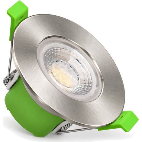 Spot Encastrable Coupe-Feu BBC 6W ø86mm Dimmable CCT IP65 Nickel Satiné - 3000K/4000K/6500K - SILAMP (1/2)