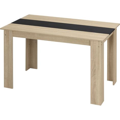 Table à manger table de cuisine design moderne avec grand plateau 2-4 personnes en bois dim. 120L x 69l x 75H cm (1/5)