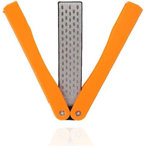 Pierre À Aiguiser - Double Face Diamant 400/600 Grit - Pliable Portable Pour Cuisine Jardin Camping - 1 Pièce (1/5)