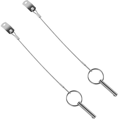 2 goupilles de fixation bimini en acier inoxydable avec cordon antichute, résistantes à la (1/5)