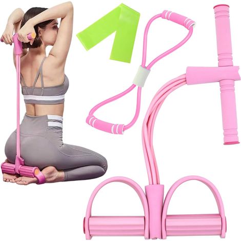 Multifonction Corde de Traction élastique pour Pédale avec Figure 8 Bande de Résistance et Bande Elastique, Bande de Résistance à Pédale, Corde de Tension (1/5)