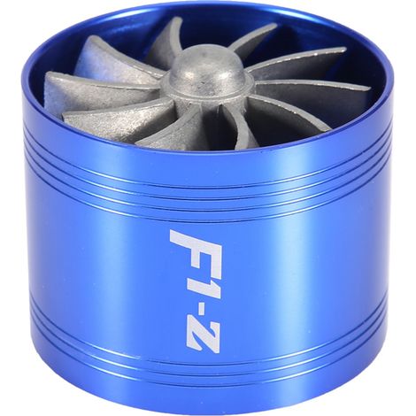 64-mm-Blauer-Turbo-Lufteinlass mit Einzelturbinenlüfter, Kompressor, Kraftstoffsparend, Benzinauto (1/5)