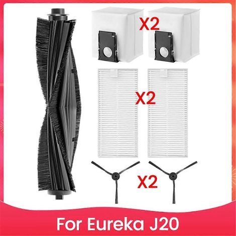 Pièces de rechange pour aspirateur robot Eureka J20 : brosse principale, filtre HEPA, dépoussiérage. (1/5)