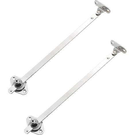 Set of 2 drop-down hinges for cabinet doors and loft lids, furniture closure materials (1/5)