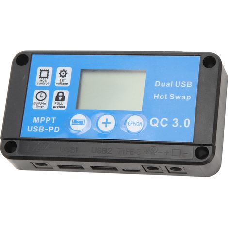 Kit panneau solaire 100 W, chargeur de batterie solaire en polysilicium avec contrôleur MPPT 30 A et double port USB pour camping-cars (1/5)