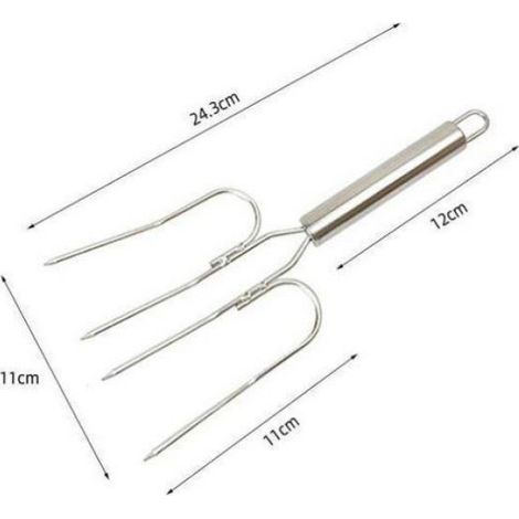 Fourche À Rôtir - Acier Inoxydable 430 - Pour Dinde Poulet Viande - 2 Pièces (1/2)