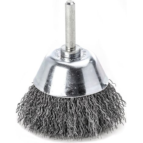 LessMann 436162 - Cepillo taza con espiga LessMann 60 mm. alambre de acero ondulado STA 0,30
