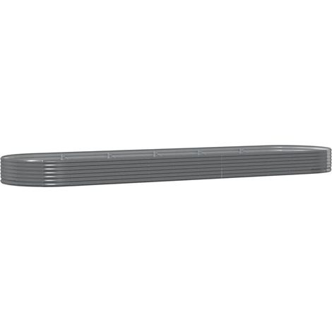 Garden Raised Bed Galvanised Steel 523x140x36 cm Grey vidaXL (1/5)