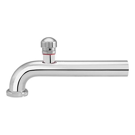 Coude de sortie ASW 32 x 250 mm 100535 avec écrou moleté et aérateur de tuyau (1/2)
