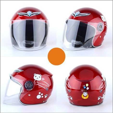 Casque moto enfant chaud et ergonomique pour l'hiver, protection contre le vent
