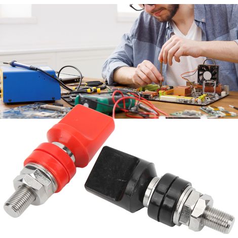 Bornes de jonction M10 en laiton 4mm pour courant élevé avec capuchon plat et douille