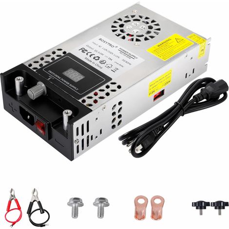 Adjustable Power Supply 0-24V 25A 600W Switching Power Supply Transformer Power Supply 220v 24v Converter for LED Strip, CCTV, Radio, Camera, Lab Power Supply