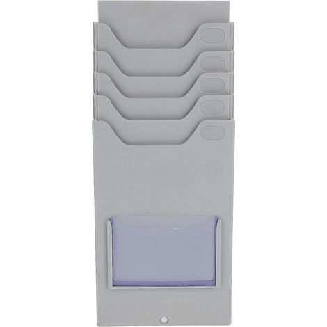 Pochette pour fiches de matériel d'usine, porte-cartes de pointage mural, organiseur de cartes multipoches-Light Grey