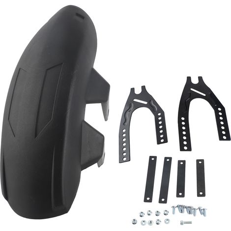 Protector de rueda trasera universal para motocross de 12 a 18 pulgadas, color negro, ABS + metal. (1/5)