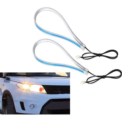 Striscia LED Auto 12V Faro Decorativa Atmosfera Luce Bianca Calda CA-03041 (1/5)