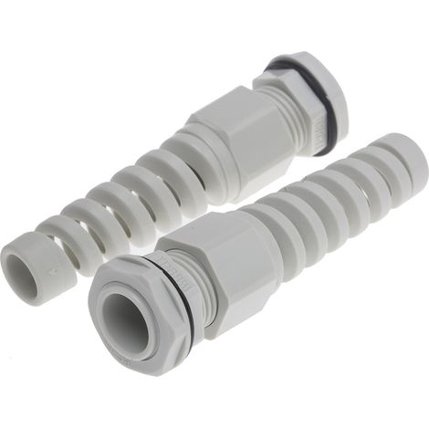 Presse-étoupe PG11 en Nylon 66 pour câble de 5mm à 10mm, avec contre-écrous, IP68 ( Prix pour Paquet de 10 )