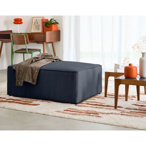 Topaze - pouf - en tissu - bleu (1/5)
