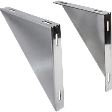 MAKA Angolare di Supporto per Canna Fumaria in Acciaio Inox AISI 304, Staffa a Parete per Piastra di Base Ø 130 mm (1/5)