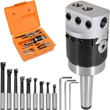 vidaXL Jeu d'outils d'alésage 15 pcs 50 mm Tête d'alésage MT2-F1-12 (1/5)