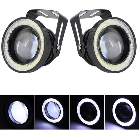 3-in-1 LED-Nebelscheinwerfer für Autos, Angel-Eye-Ring, superhell, IP65 wasserdicht, 12V universell (1/5)