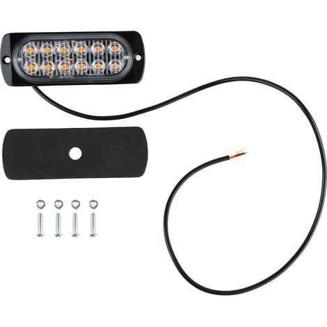 Lot 12 LED Feux de Signalisation Camion 12-24V Étanches Haute Intensité Vision Claire Clignotants Rapides pour Fourgons (1/5)