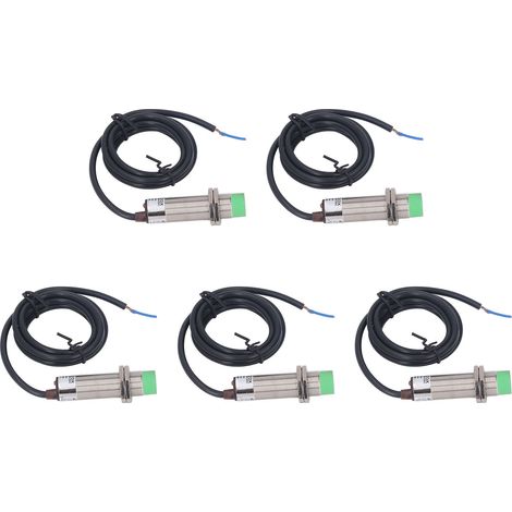 Capteur de proximité inductif M18 sans contact avec LED rouge, interrupteur de proximité 2 fils normalement fermé, 10-36 V CC (1/5)