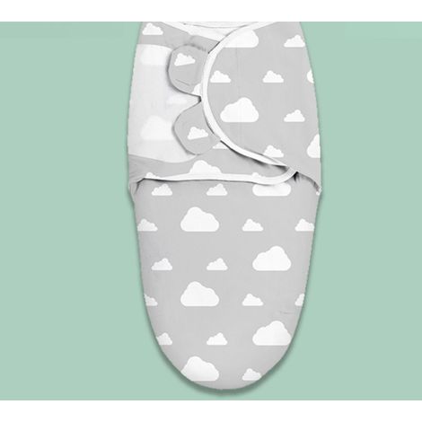 Gigoteuse enveloppée emmaillotage bébé enveloppée anti-coup de pied par gigoteuse bébé anti-choc gris nuage 56-73cm