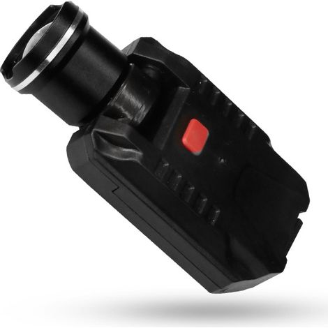 Ansteckbare Hutlampe, wiederaufladbare Visierlampe mit Schwenkkopf, Teleskopzoom, Kappenlampe