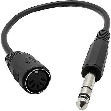 Câble MIDI, rallonge audio stéréo DIN femelle 5 broches vers jack 6,35 mm (1/4 pouce) mâle (1/5)